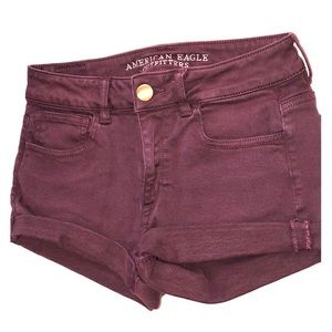 Red high-waisted short